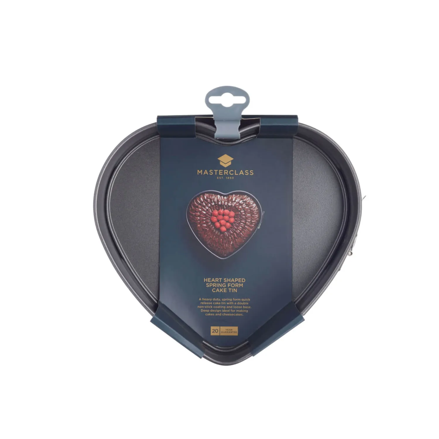 MasterClass Loose Base Springform Heart Cake Tin - 22cm