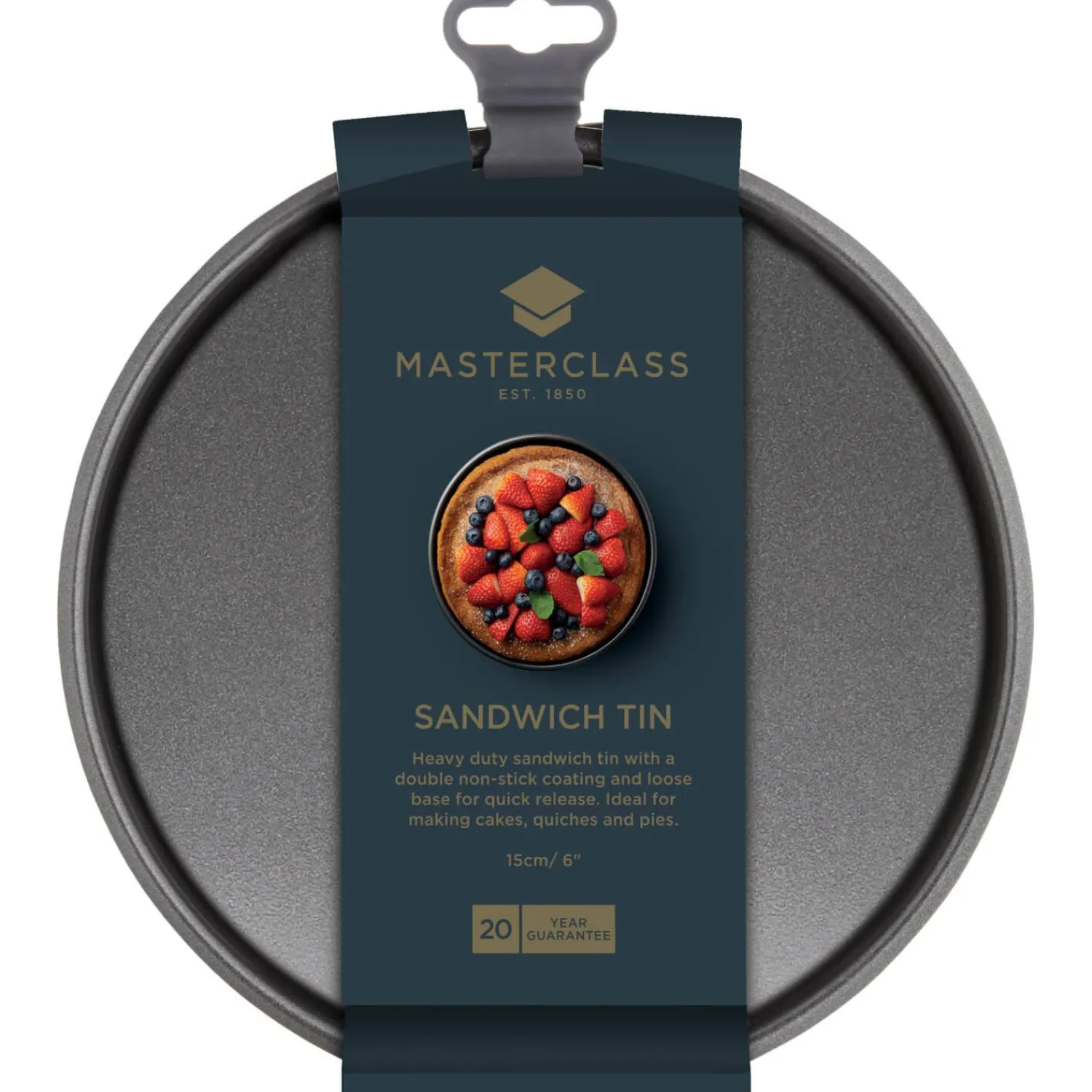 MasterClass Loose Based Round Sandwich Tin - 15cm