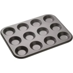 MasterClass Non-Stick Shallow Tin - 12 Hole