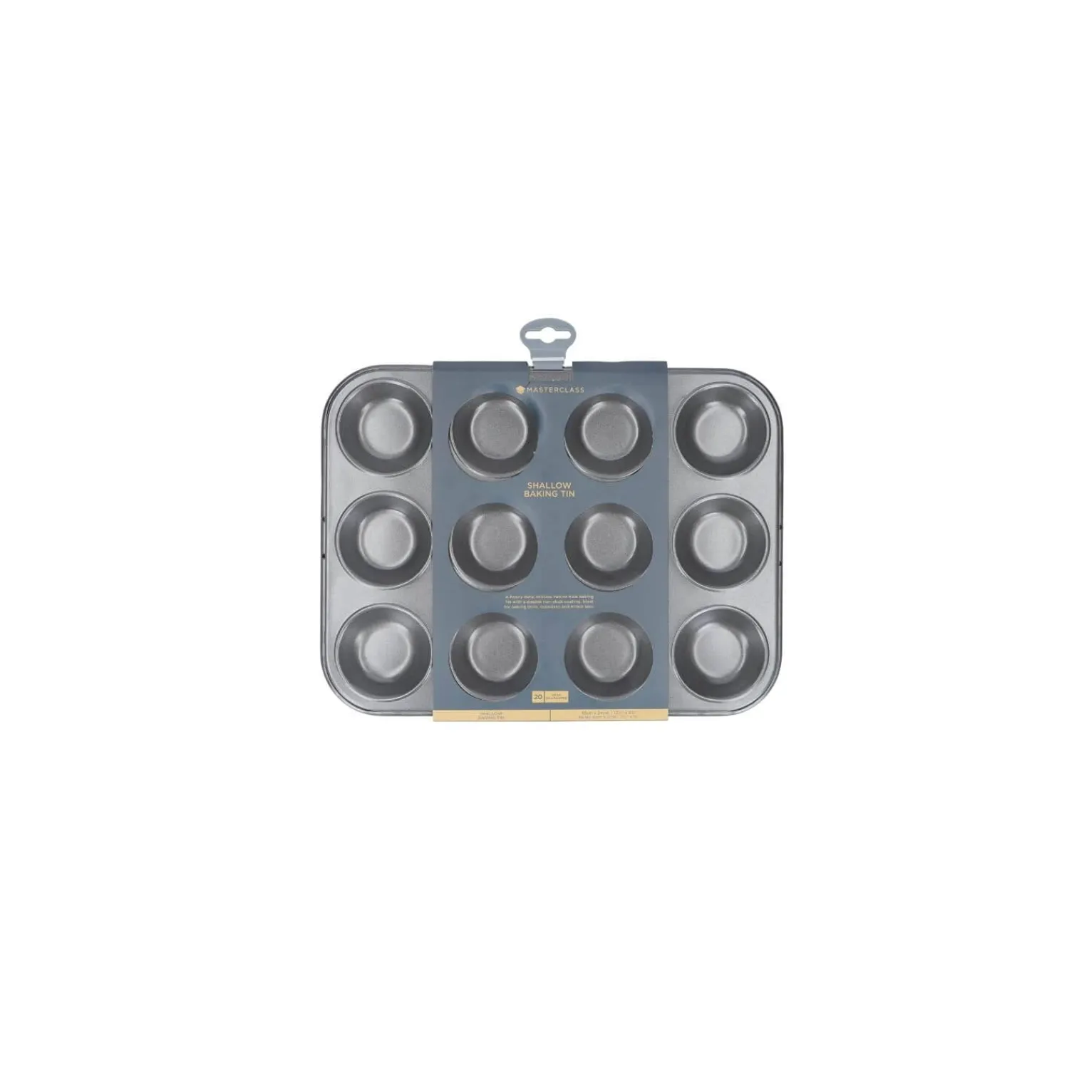 MasterClass Non-Stick Shallow Tin - 12 Hole
