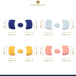 MasterClass 3-Piece Silicone Casserole Handle Grippers - Assorted Colours