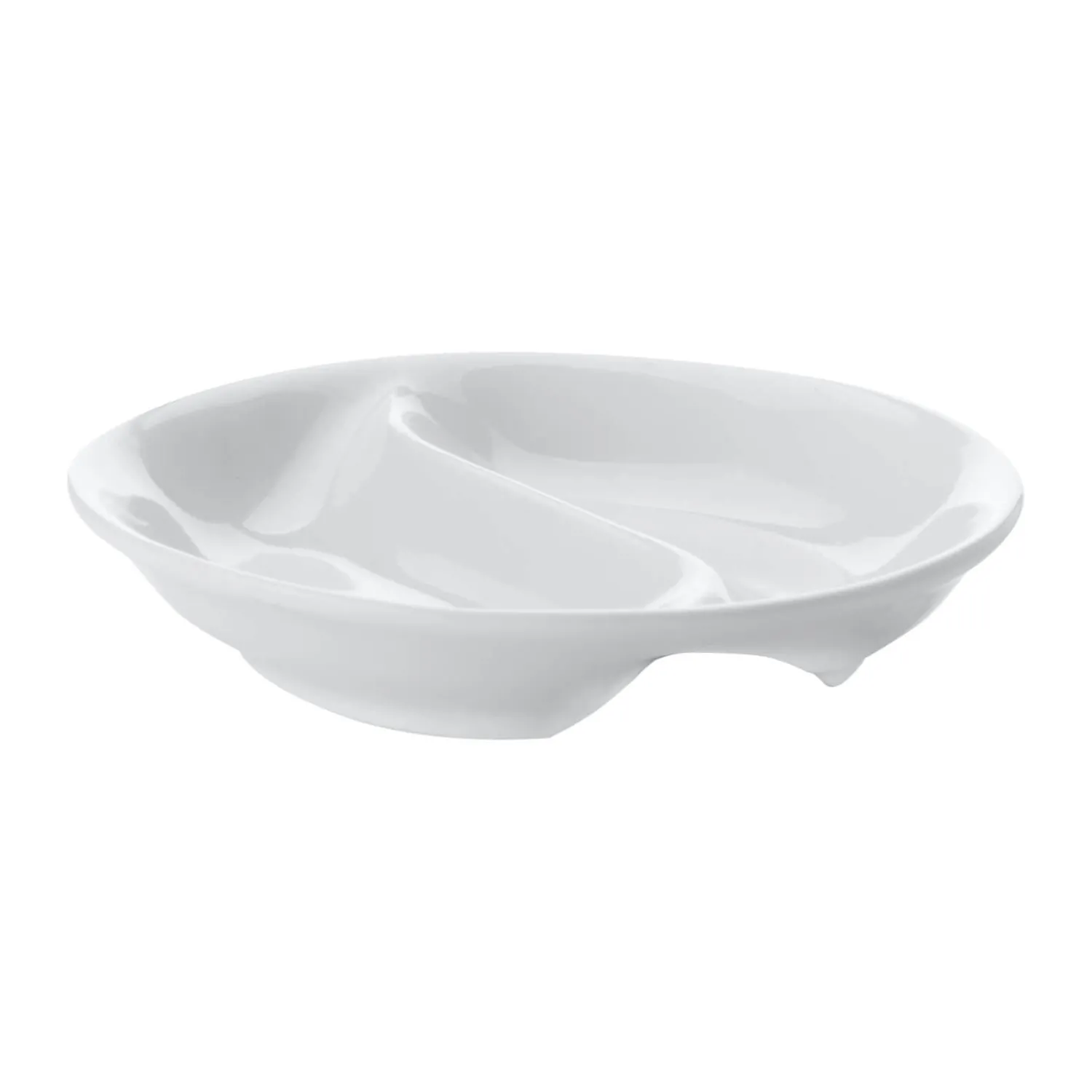 Maxwell u0026 Williams Maxwell & Williams White Basics Round Divided Sauce Dish - 10cm