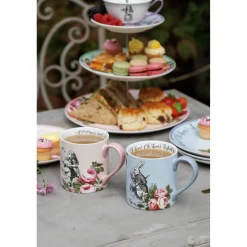 Alice in Wonderland Mikasa V&A His & Hers Bone China Mugs