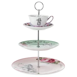 Alice in Wonderland Mikasa V&A Bone China 3-Tier Cake Stand