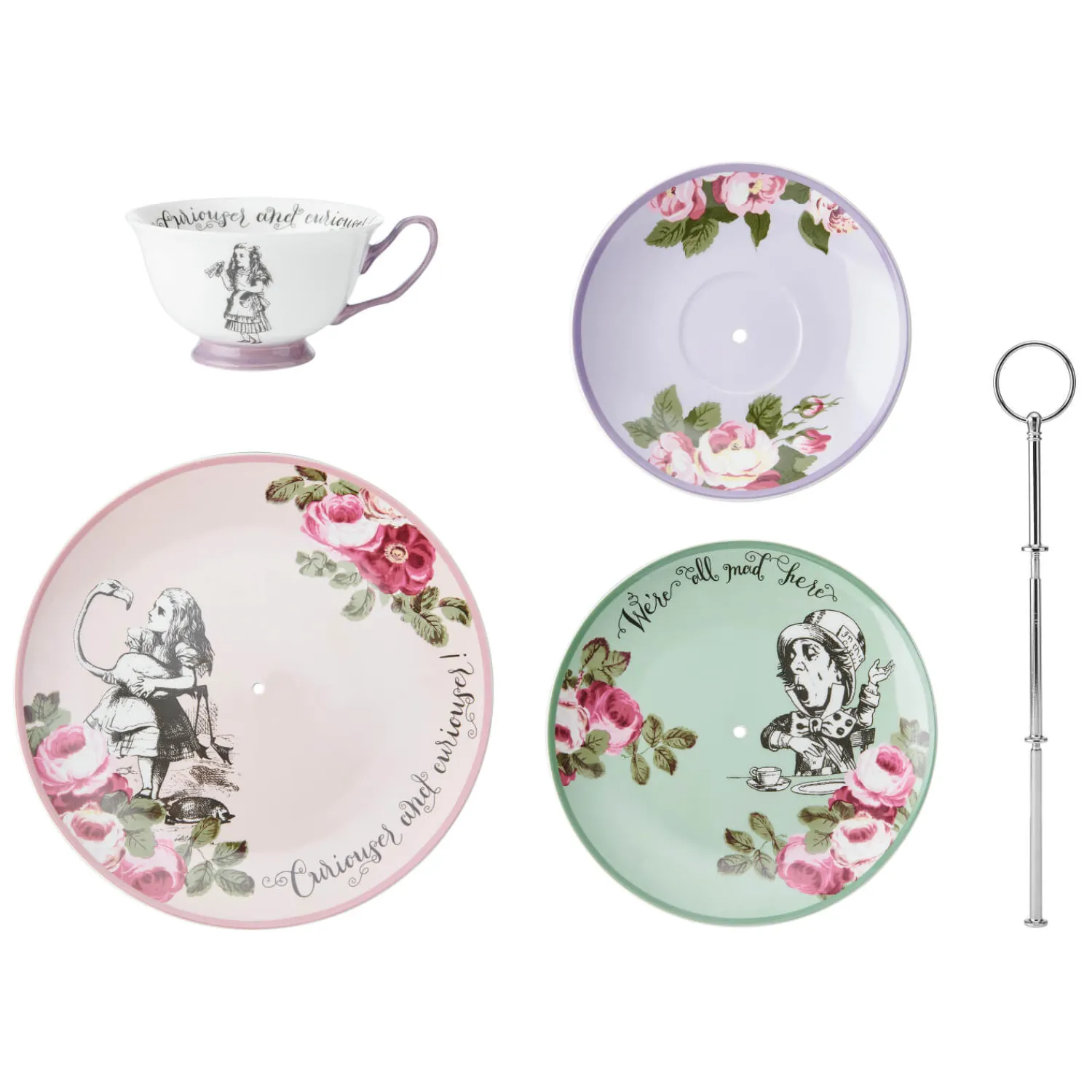 Alice in Wonderland Mikasa V&A Bone China 3-Tier Cake Stand