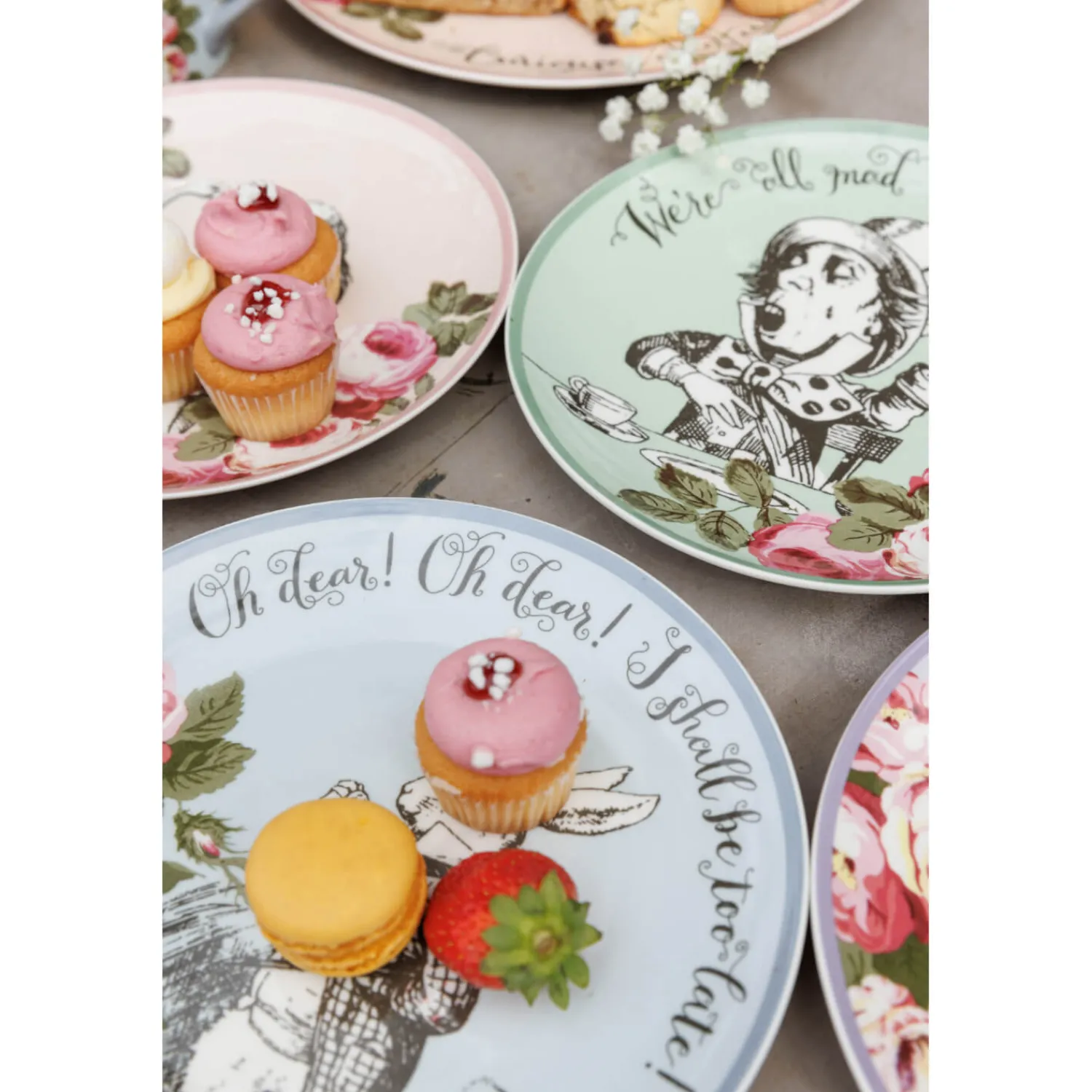 Alice in Wonderland Mikasa V&A Bone China Side Plates - Set Of 4