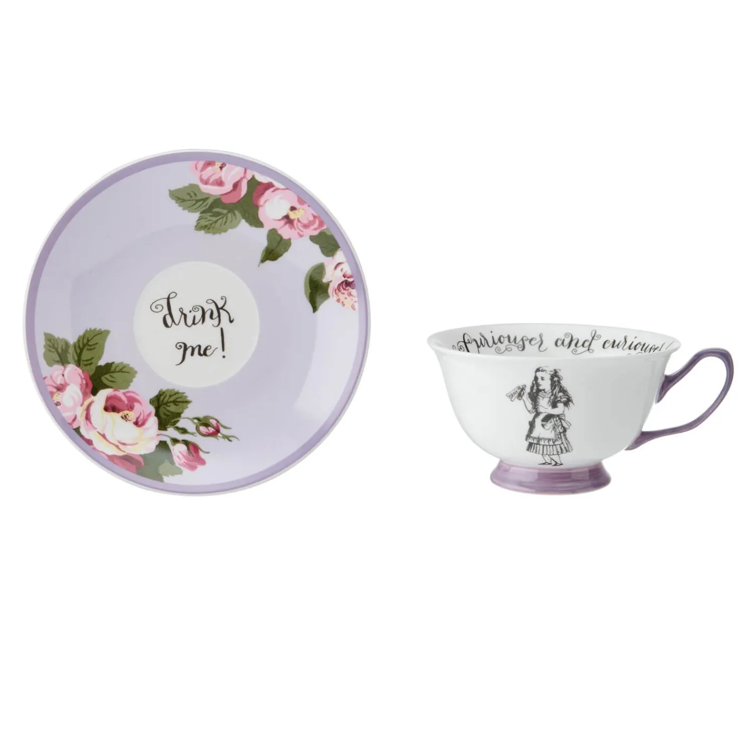 Alice in Wonderland Mikasa V&A Bone China Tea Cup & Saucer Set