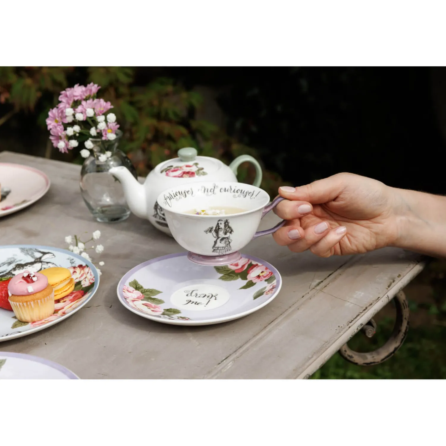 Alice in Wonderland Mikasa V&A Bone China Tea Cup & Saucer Set