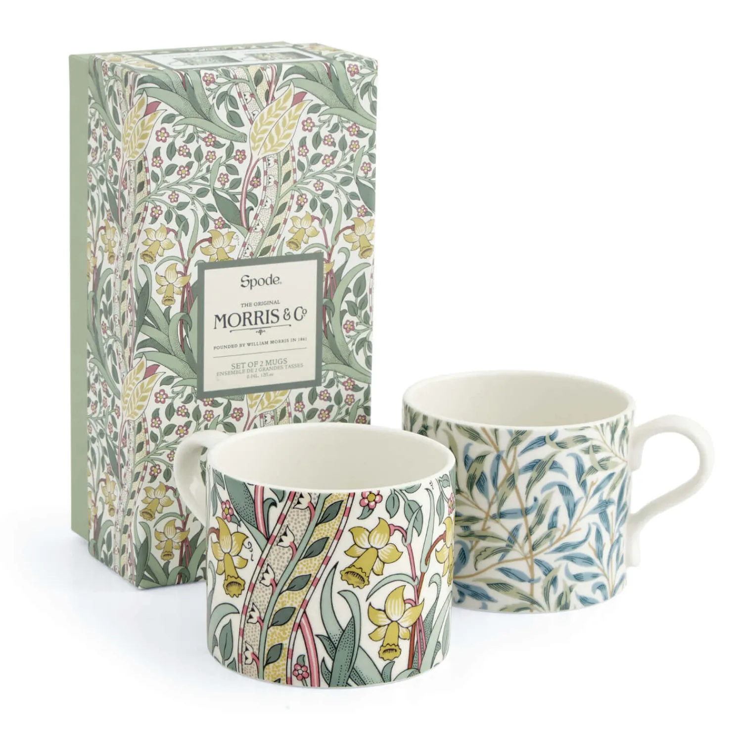 Morris u0026 Co Morris & Co 2 Piece 340ml Porcelain Mug Set - Daffodil & Willow Bough