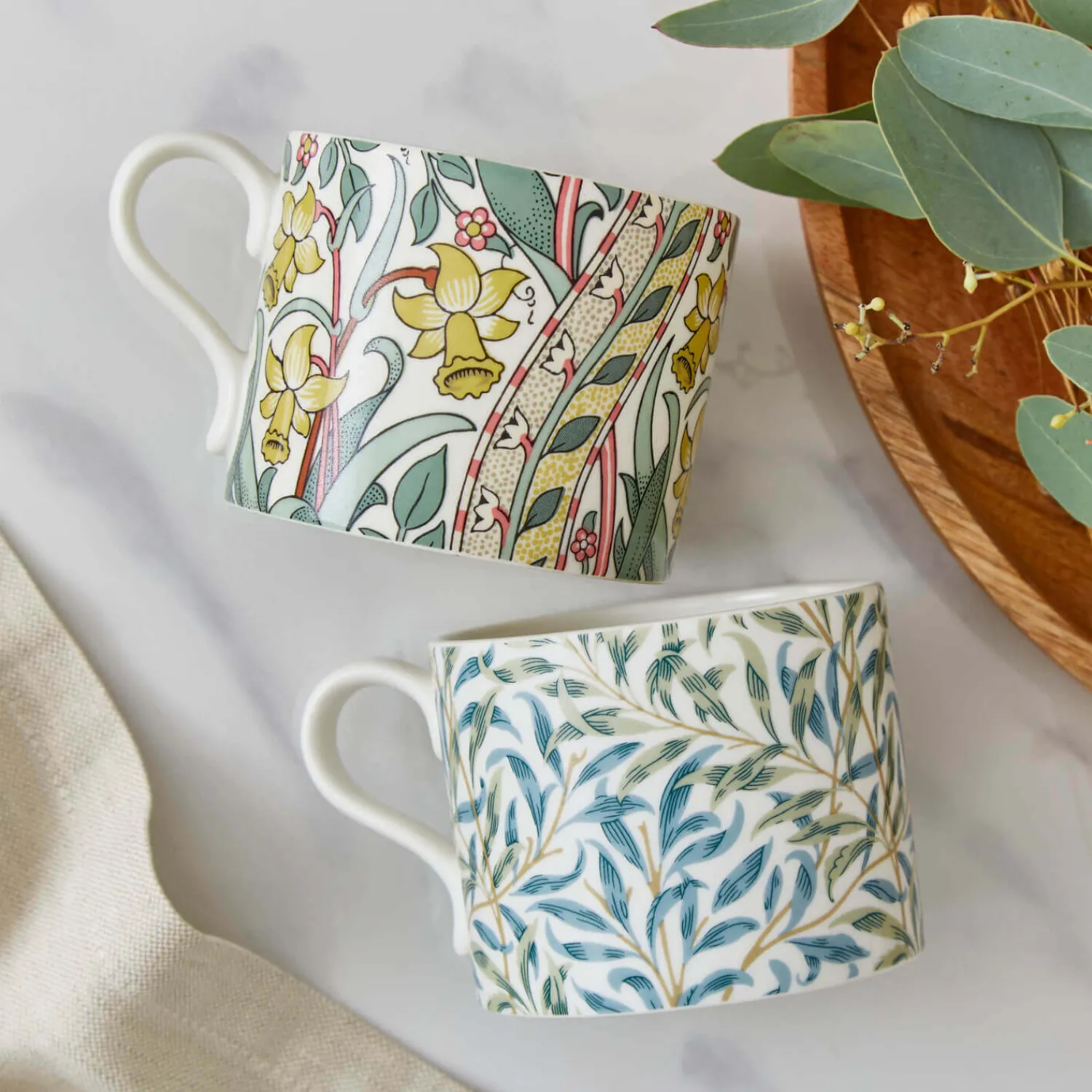 Morris u0026 Co Morris & Co 2 Piece 340ml Porcelain Mug Set - Daffodil & Willow Bough