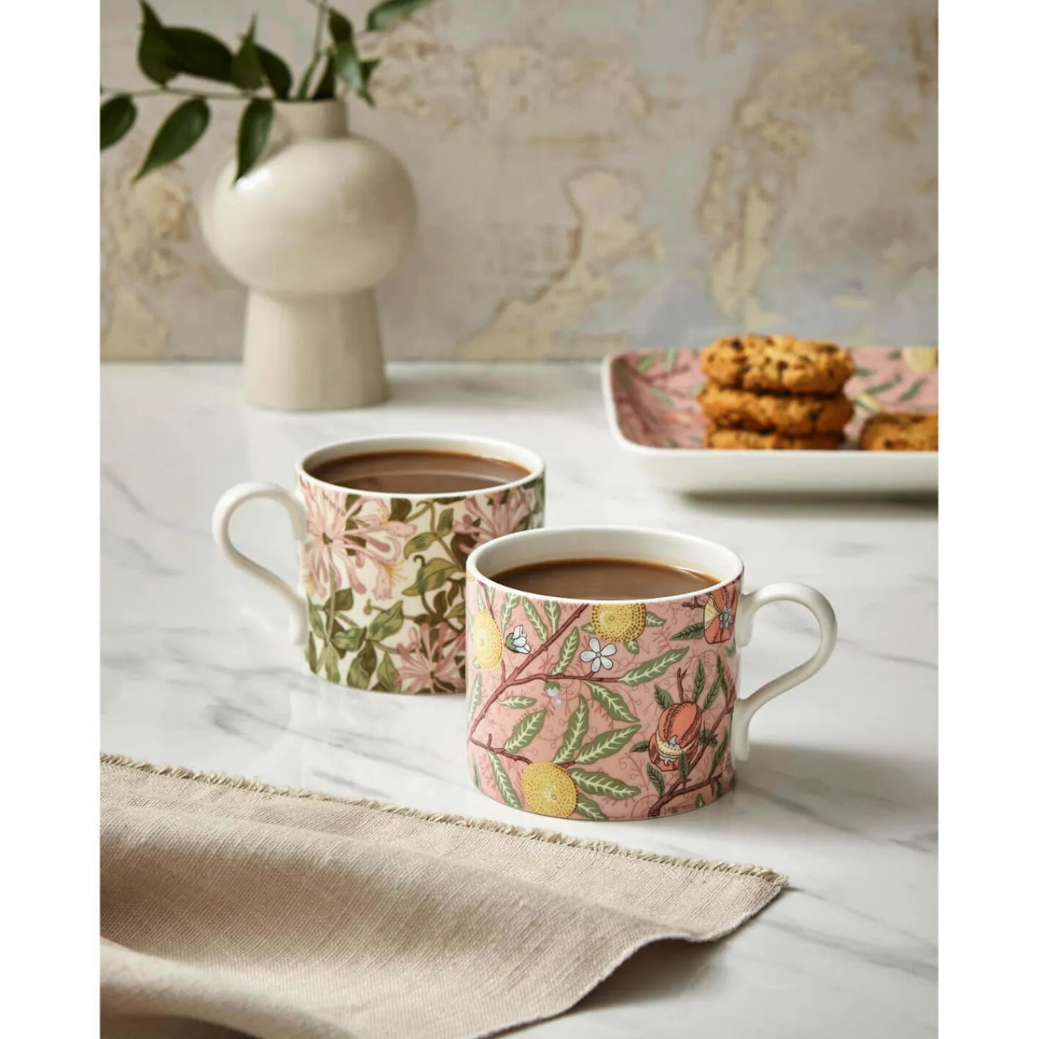 Morris u0026 Co Morris & Co 2 Piece 340ml Porcelain Mug Set - Fruit & Honeysuckle