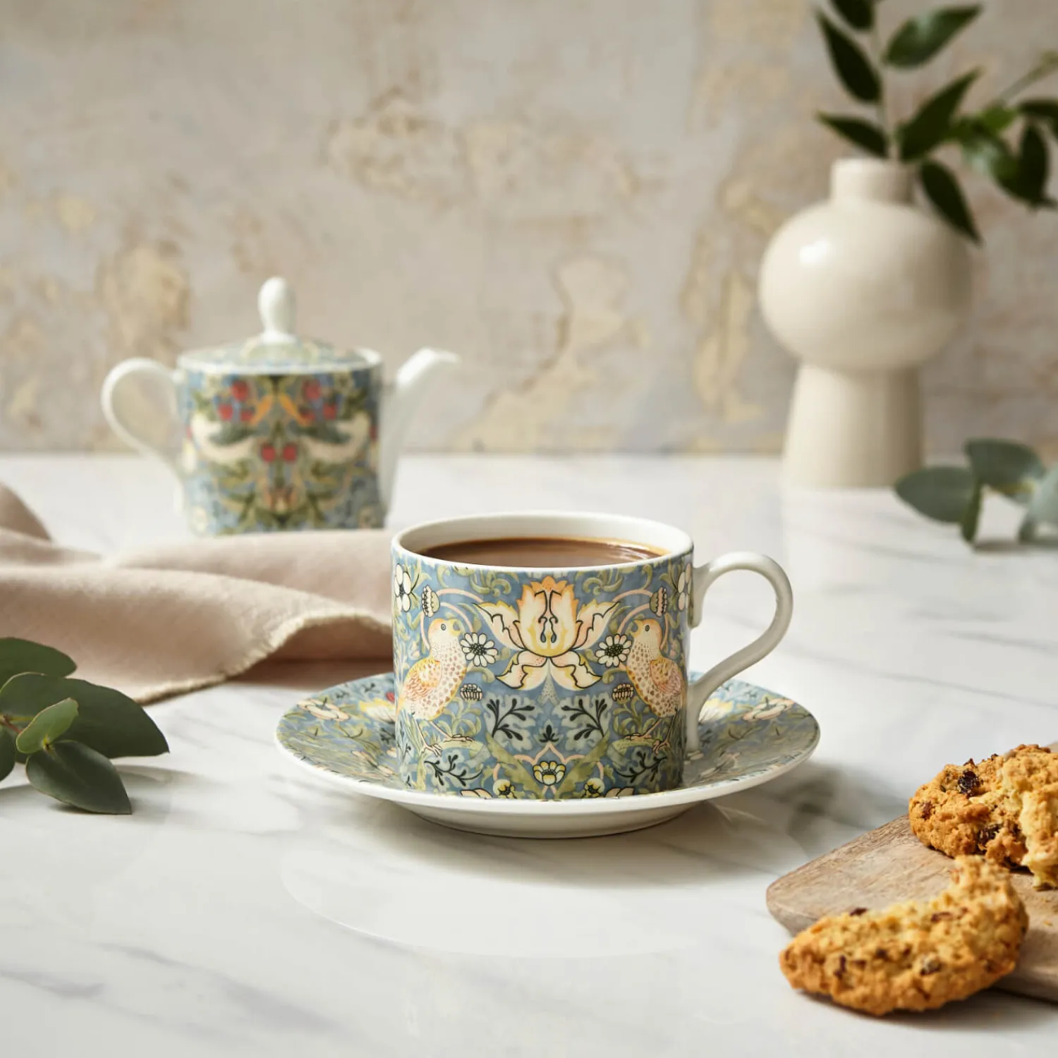 Morris u0026 Co Morris & Co Porcelain Cup & Saucer - Strawberry Thief