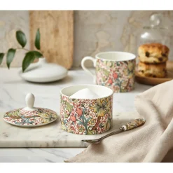 Morris u0026 Co Morris & Co Porcelain Sugar Bowl With Lid - Golden Lily
