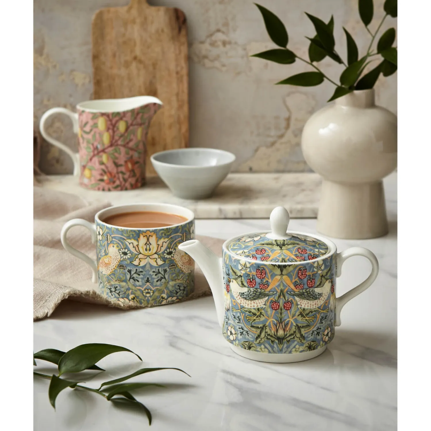 Morris u0026 Co Morris & Co Porcelain Tea For One - Strawberry Thief