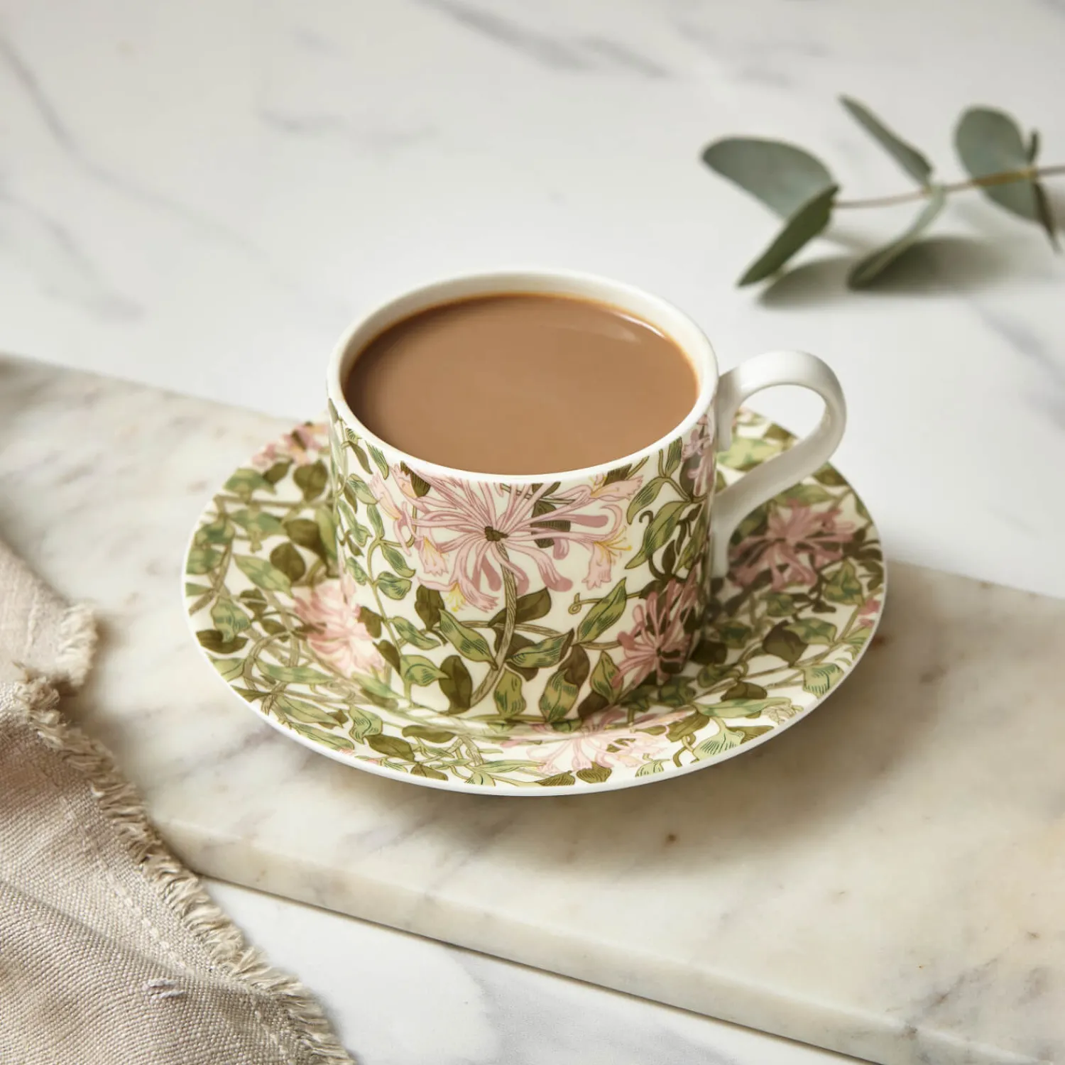Morris u0026 Co Morris & Co Porcelain Tea Cup & Saucer - Honeysuckle