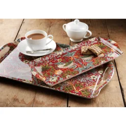 Morris u0026 Co Morris & Co Strawberry Thief Large Tray - Red