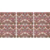 Morris u0026 Co Morris & Co Strawberry Thief Set Of 6 Placemats - Red