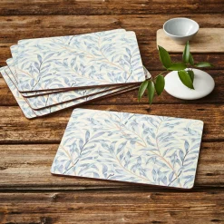 Morris u0026 Co Morris & Co Willow Bough Set Of Six Placemats - Blue