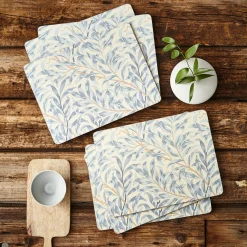 Morris u0026 Co Morris & Co Willow Bough Set Of Six Placemats - Blue