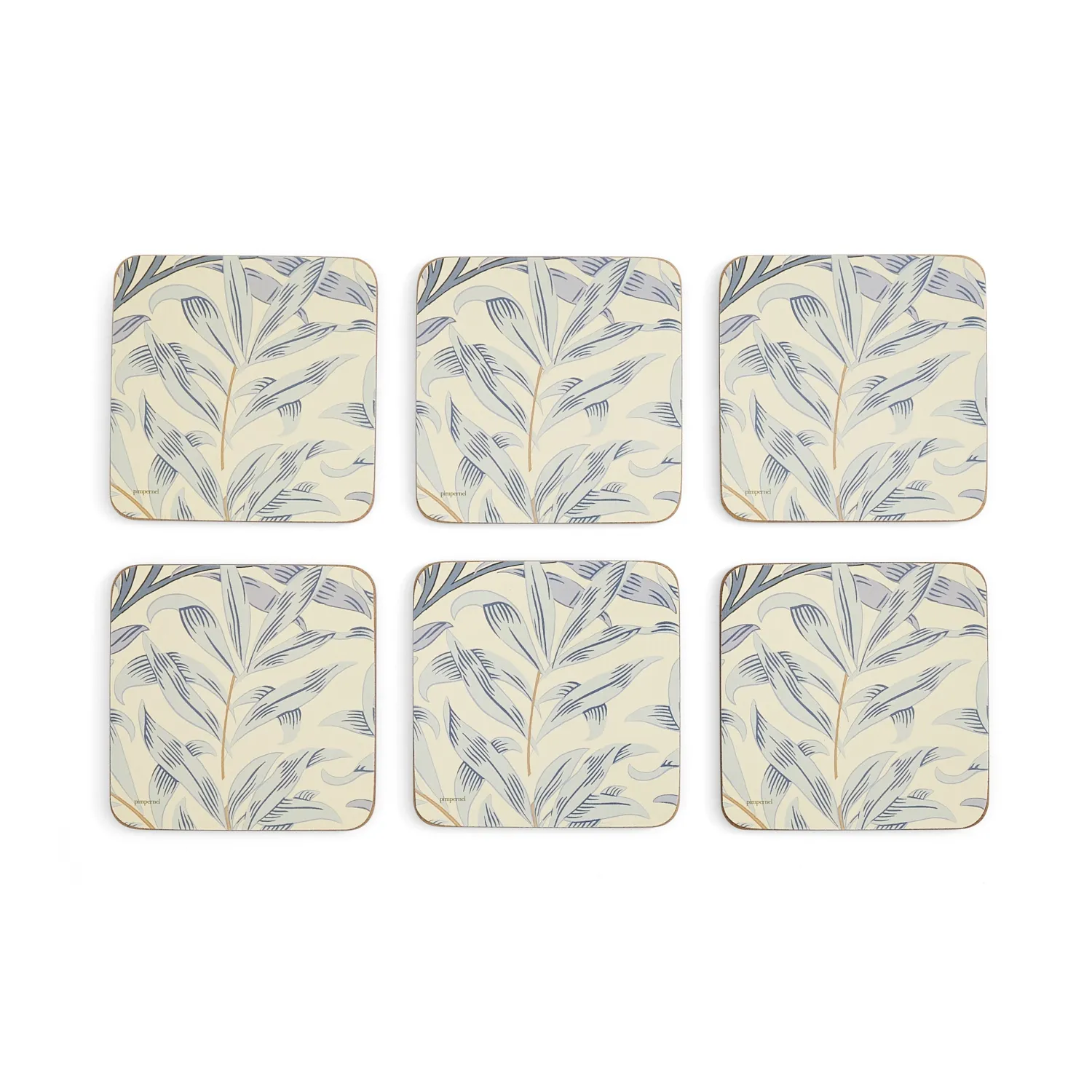 Morris u0026 Co Morris & Co Willow Bough Set Of Six Coasters - Blue