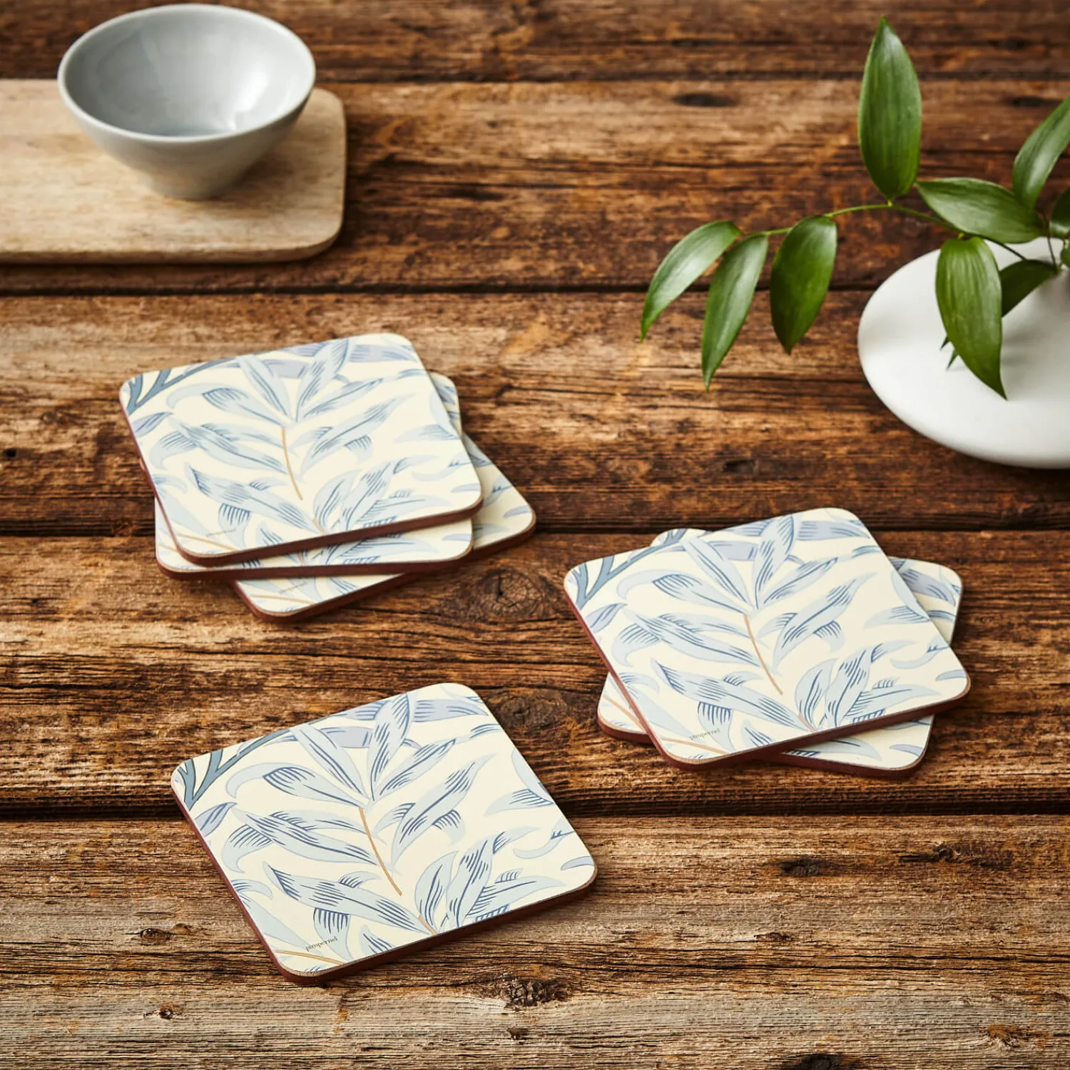 Morris u0026 Co Morris & Co Willow Bough Set Of Six Coasters - Blue