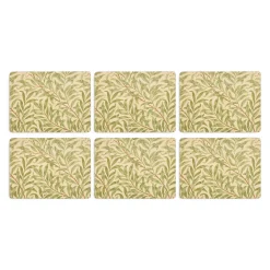 Morris u0026 Co Morris & Co Willow Bough Set Of Six Placemats - Green
