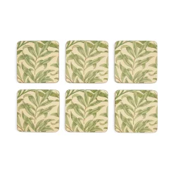 Morris u0026 Co Morris & Co Willow Bough Set Of Six Coasters - Green