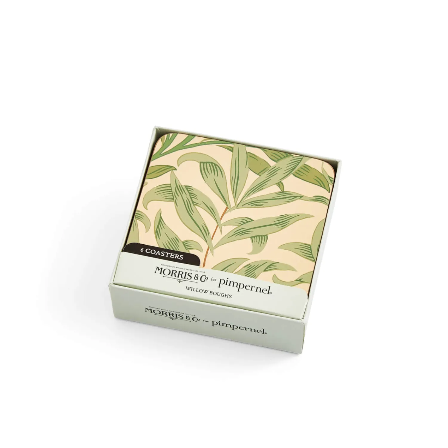 Morris u0026 Co Morris & Co Willow Bough Set Of Six Coasters - Green