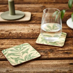 Morris u0026 Co Morris & Co Willow Bough Set Of Six Coasters - Green