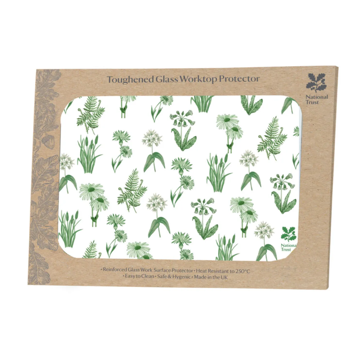 National Trust Medium Glass Worktop Protector - Dyrham Park - Flowers