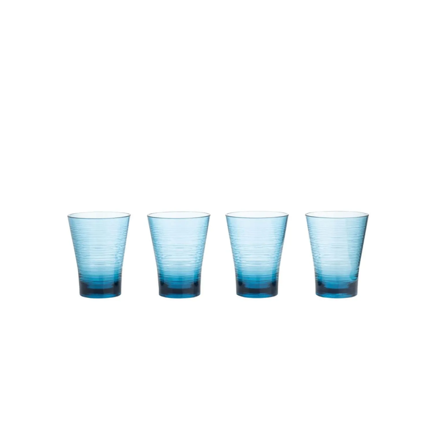 NAVIGATE Linear Acrylic Set of 4 Tumbler Glasses - Blue