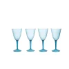 NAVIGATE Linear Acrylic Set of 4 Wine Glasses - Blue