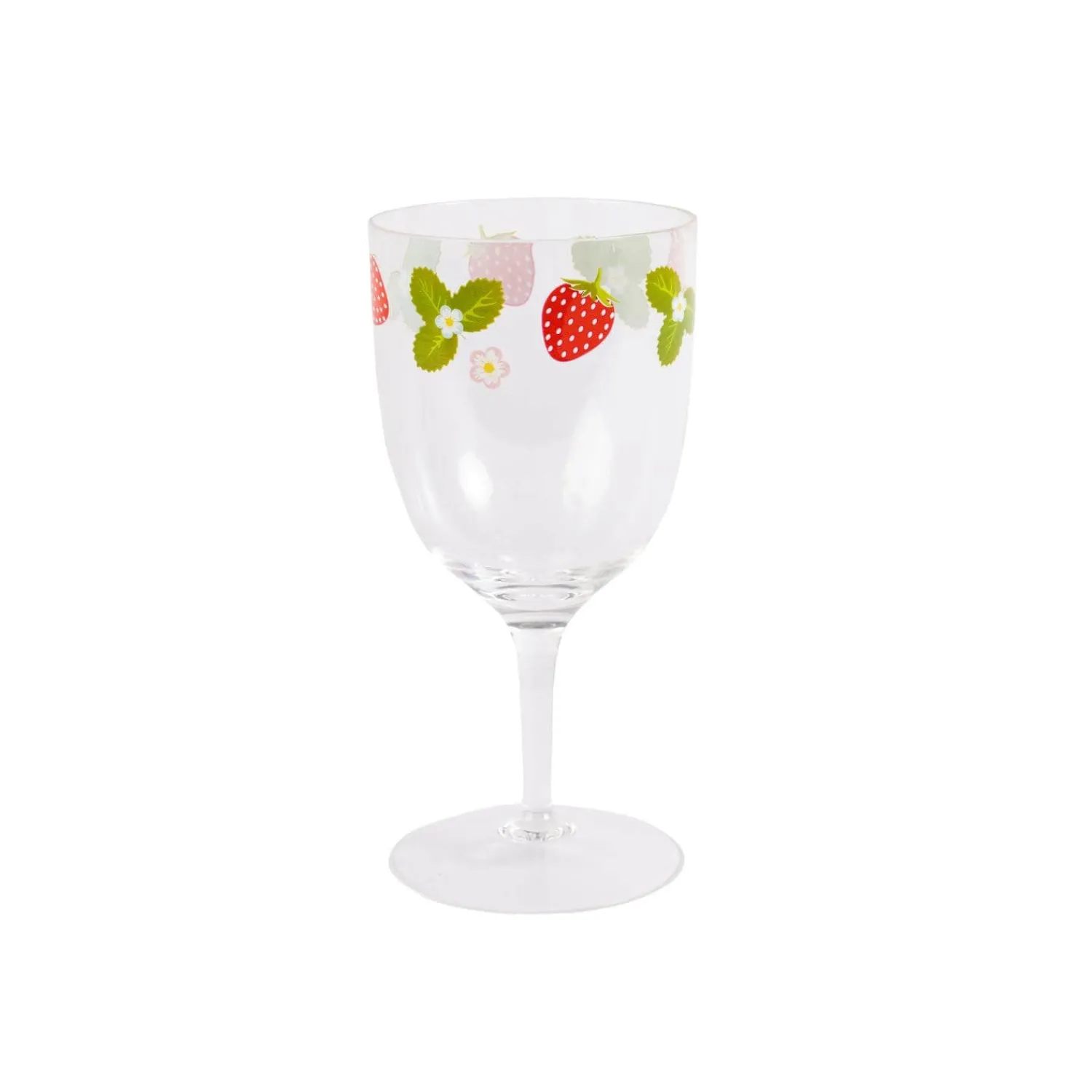 NAVIGATE Strawberries & Cream Reusable Decorated Wine Glass