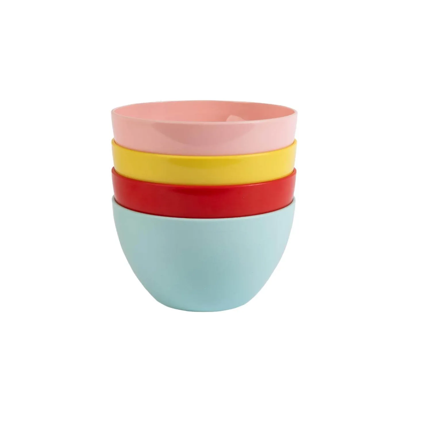 NAVIGATE Strawberries & Cream Set of 4 Stacking Bowls in Mixed Colours