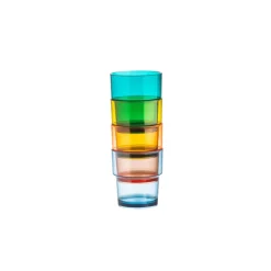 NAVIGATE Summerhouse 4-Piece Set of Stacking Polyester Tumbler Glasses - Riviera