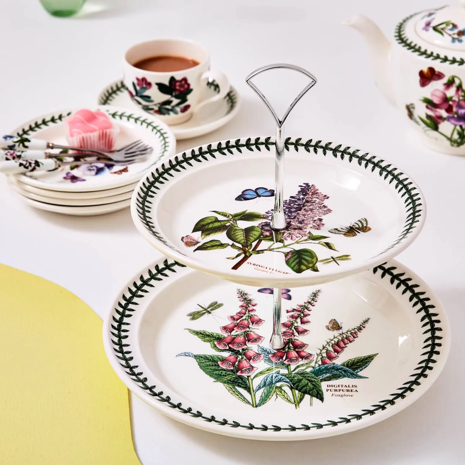 PORTMEIRION Botanic Garden 2 Tier Cake Stand
