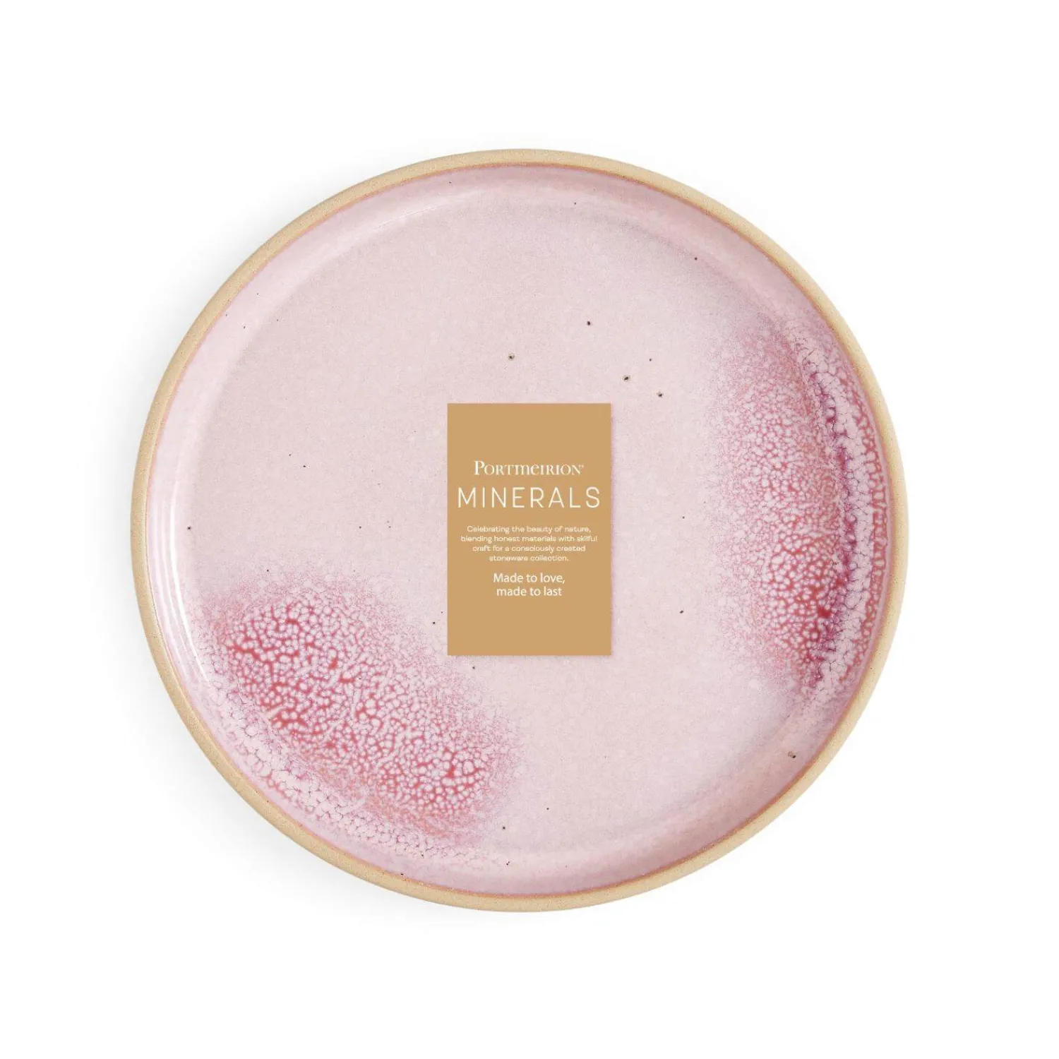 PORTMEIRION Minerals Stoneware 21.7cm Side Plate - Rose Quartz