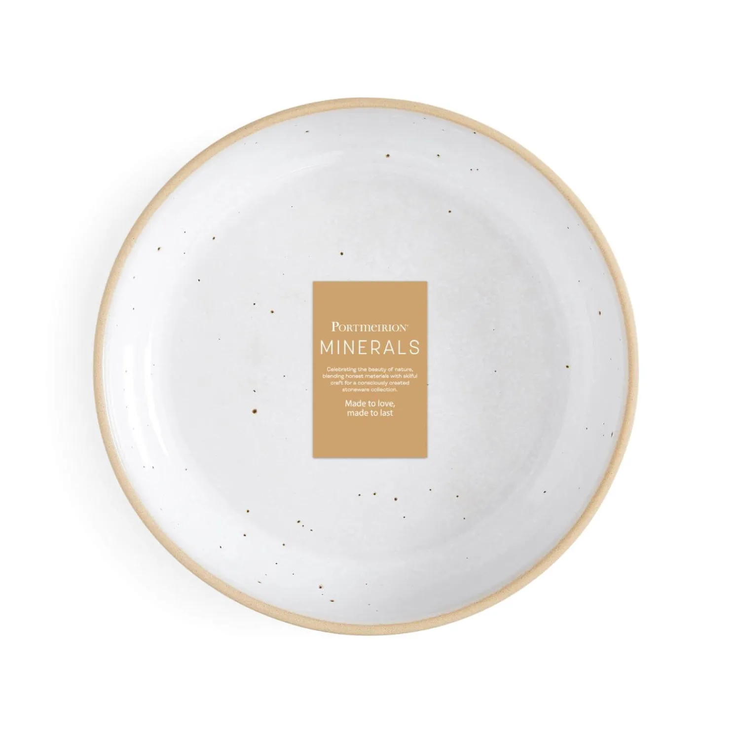 PORTMEIRION Minerals Stoneware 22.2cm Low Bowl - Moonstone