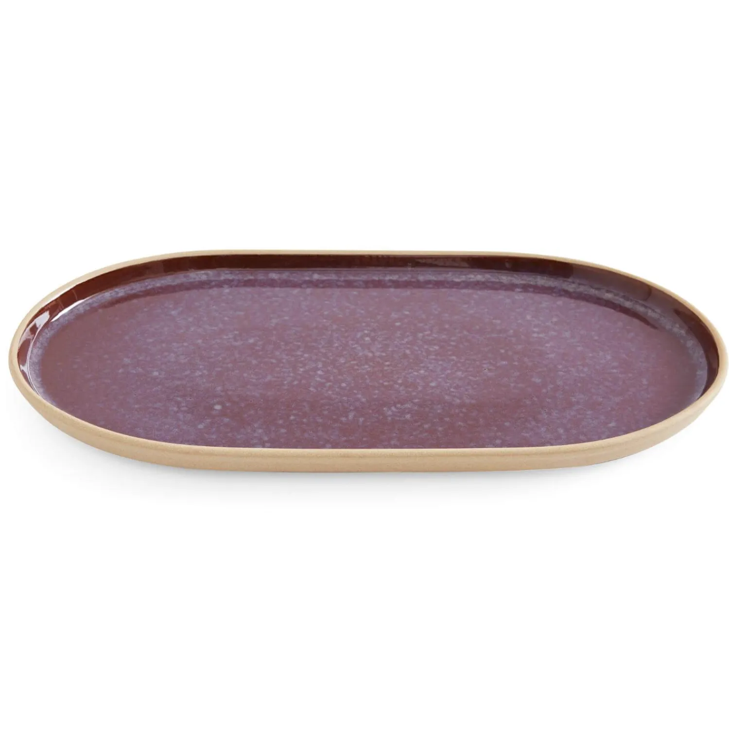 PORTMEIRION Minerals Stoneware 35cm Large Oval Platter - Amethyst
