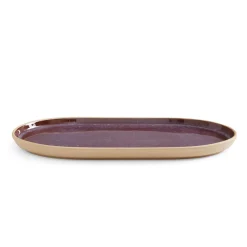 PORTMEIRION Minerals Stoneware 35cm Large Oval Platter - Amethyst