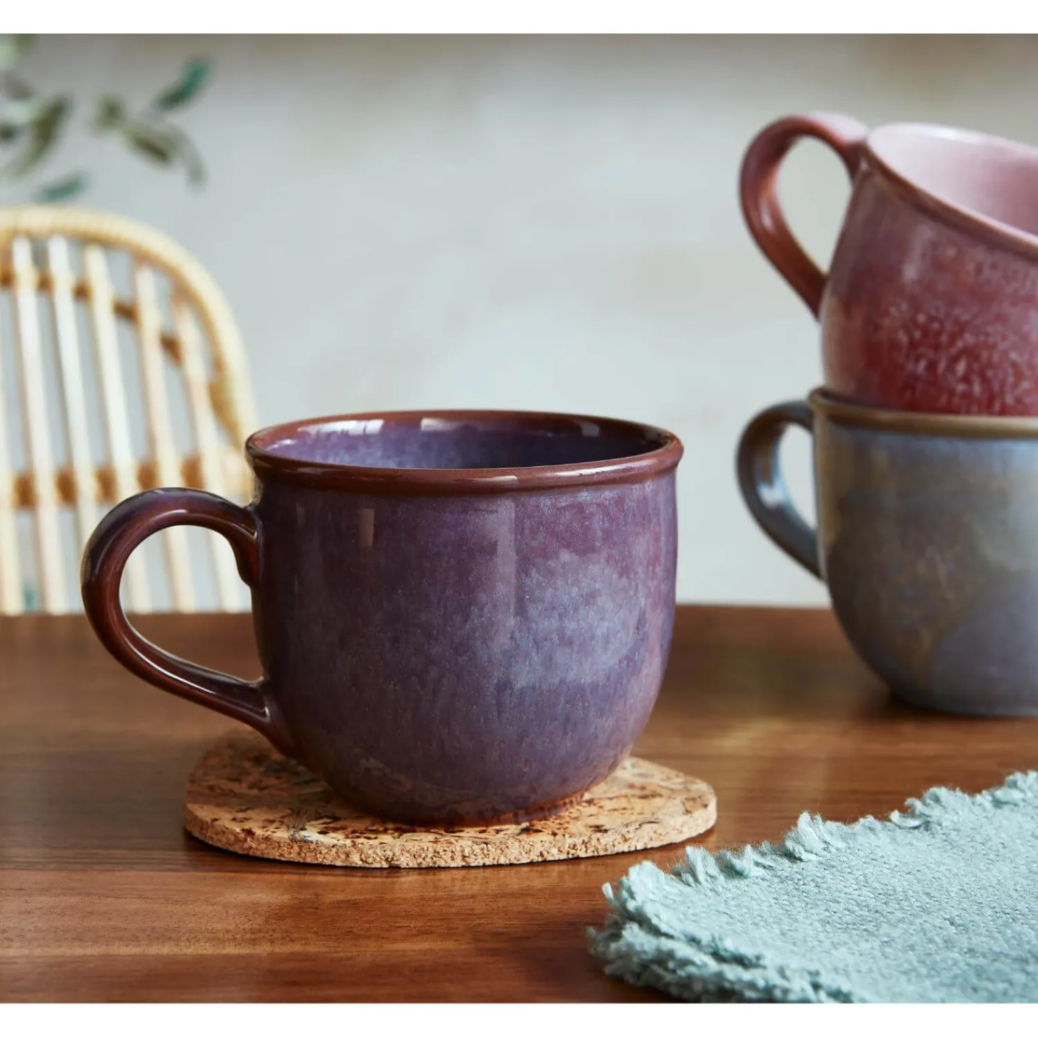 PORTMEIRION Minerals Stoneware 300ml Mug - Rose Quartz