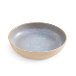 PORTMEIRION Minerals Stoneware 22.2cm Low Bowl - Aquamarine