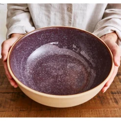 PORTMEIRION Minerals Stoneware 24.5cm Medium Serving Bowl - Amethyst