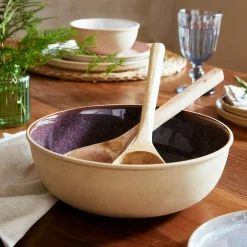 PORTMEIRION Minerals Stoneware 24.5cm Medium Serving Bowl - Amethyst