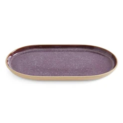 PORTMEIRION Minerals Stoneware 30.4cm Medium Oval Platter - Amethyst