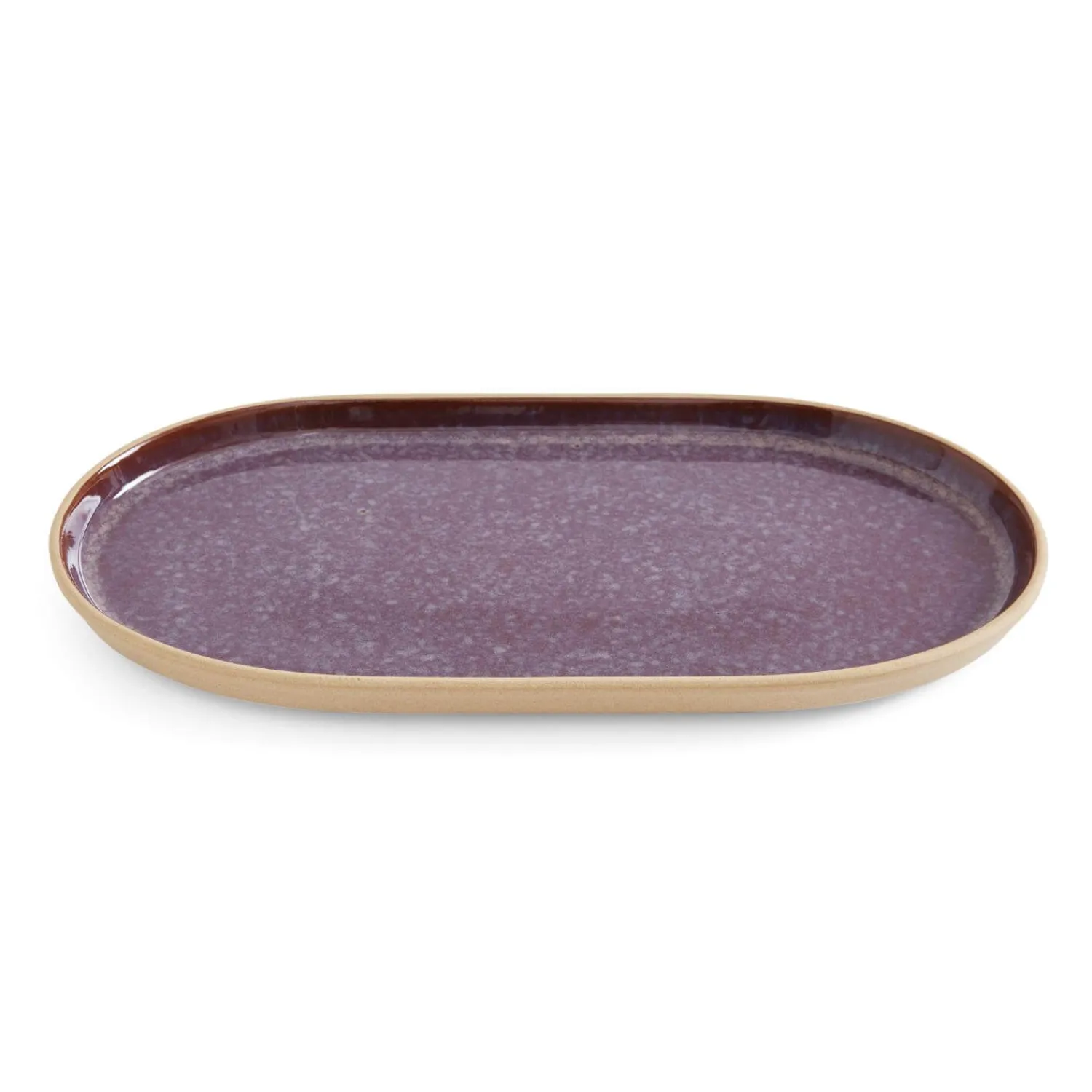 PORTMEIRION Minerals Stoneware 30.4cm Medium Oval Platter - Amethyst
