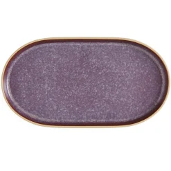 PORTMEIRION Minerals Stoneware 30.4cm Medium Oval Platter - Amethyst