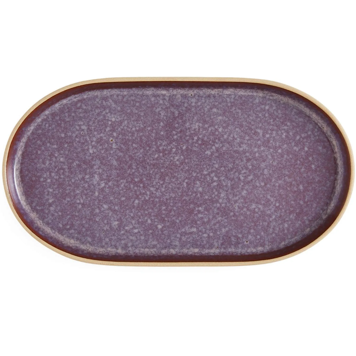 PORTMEIRION Minerals Stoneware 30.4cm Medium Oval Platter - Amethyst