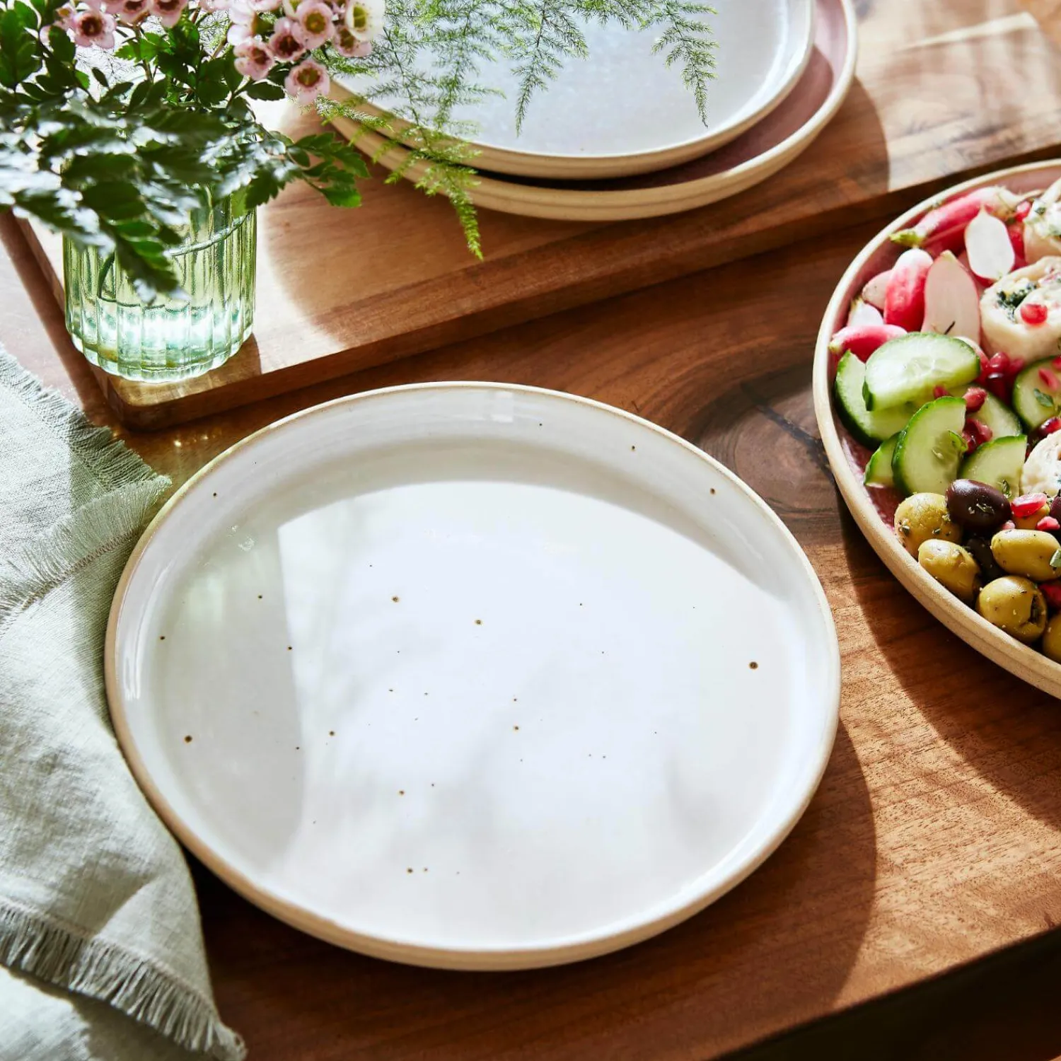 PORTMEIRION Minerals Stoneware 21.7cm Side Plate - Moonstone