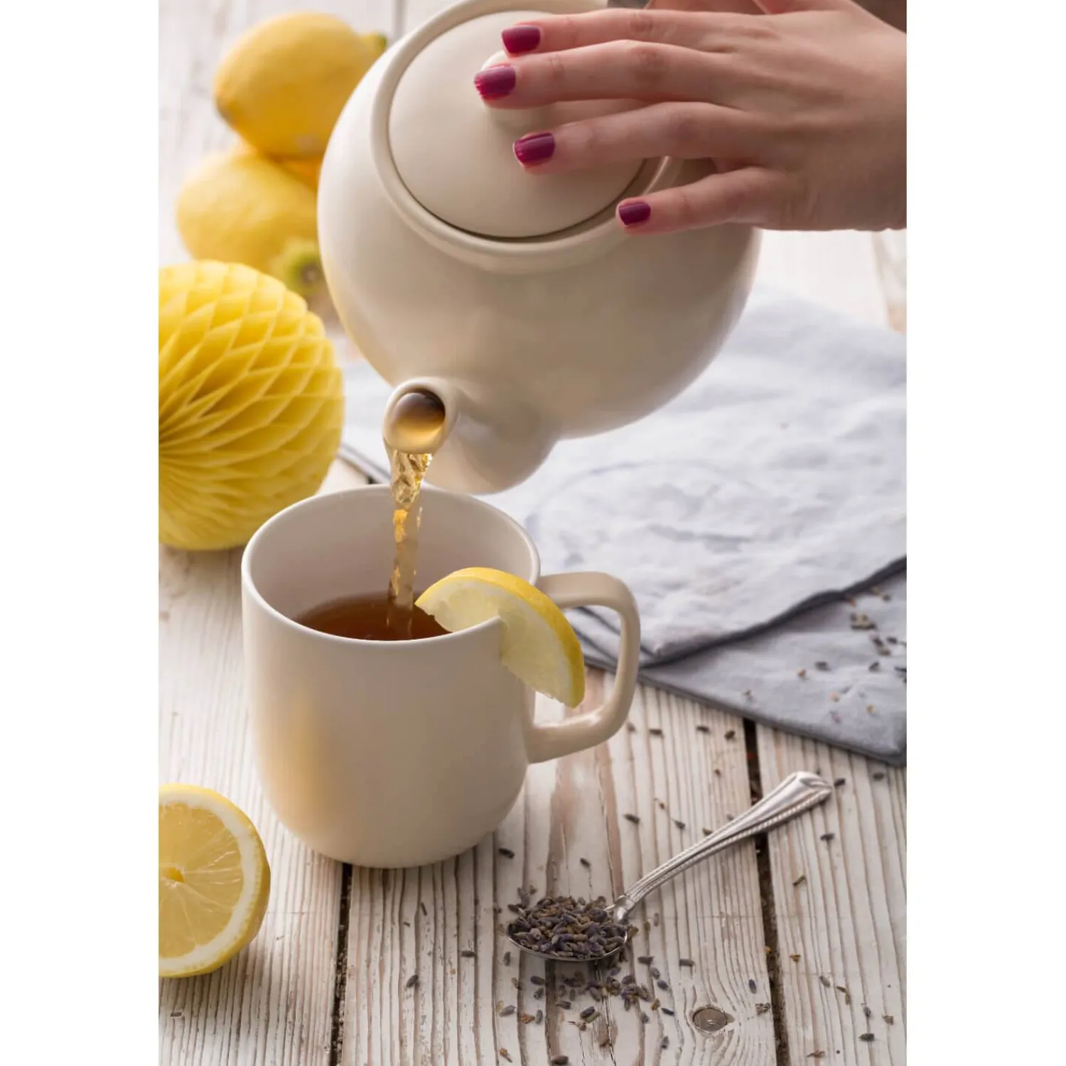 Price u0026 Kensington Price & Kensington Stoneware 6 Cup Teapot - Matte Cream